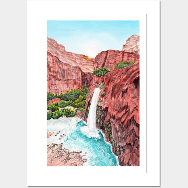 Havasu Falls, Arizona Wall Art by NorrskenArt